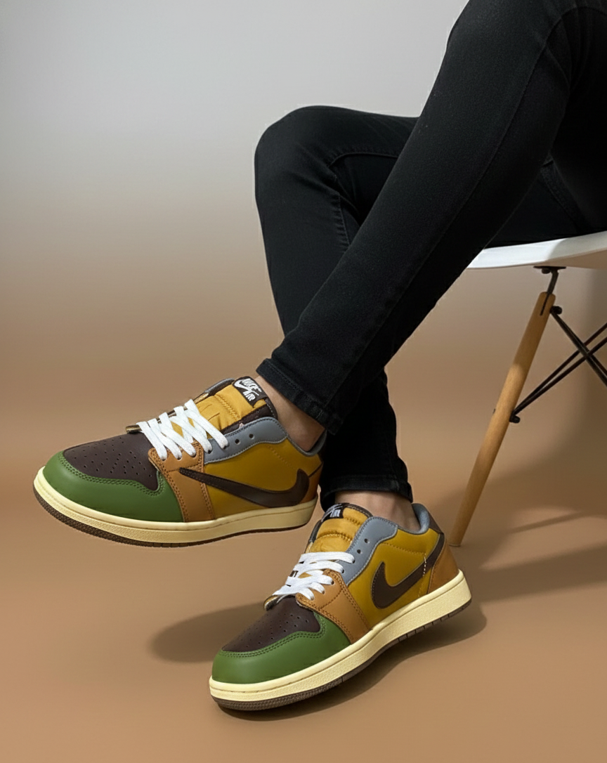 NKE AJ1 Low and High Jordan — Premium Patchwork Sneakers • Made in Vietnam • Men’s Streetwear / Lifestyle Shoes