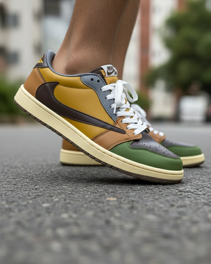 NKE AJ1 Low and High Jordan — Premium Patchwork Sneakers • Made in Vietnam • Men’s Streetwear / Lifestyle Shoes