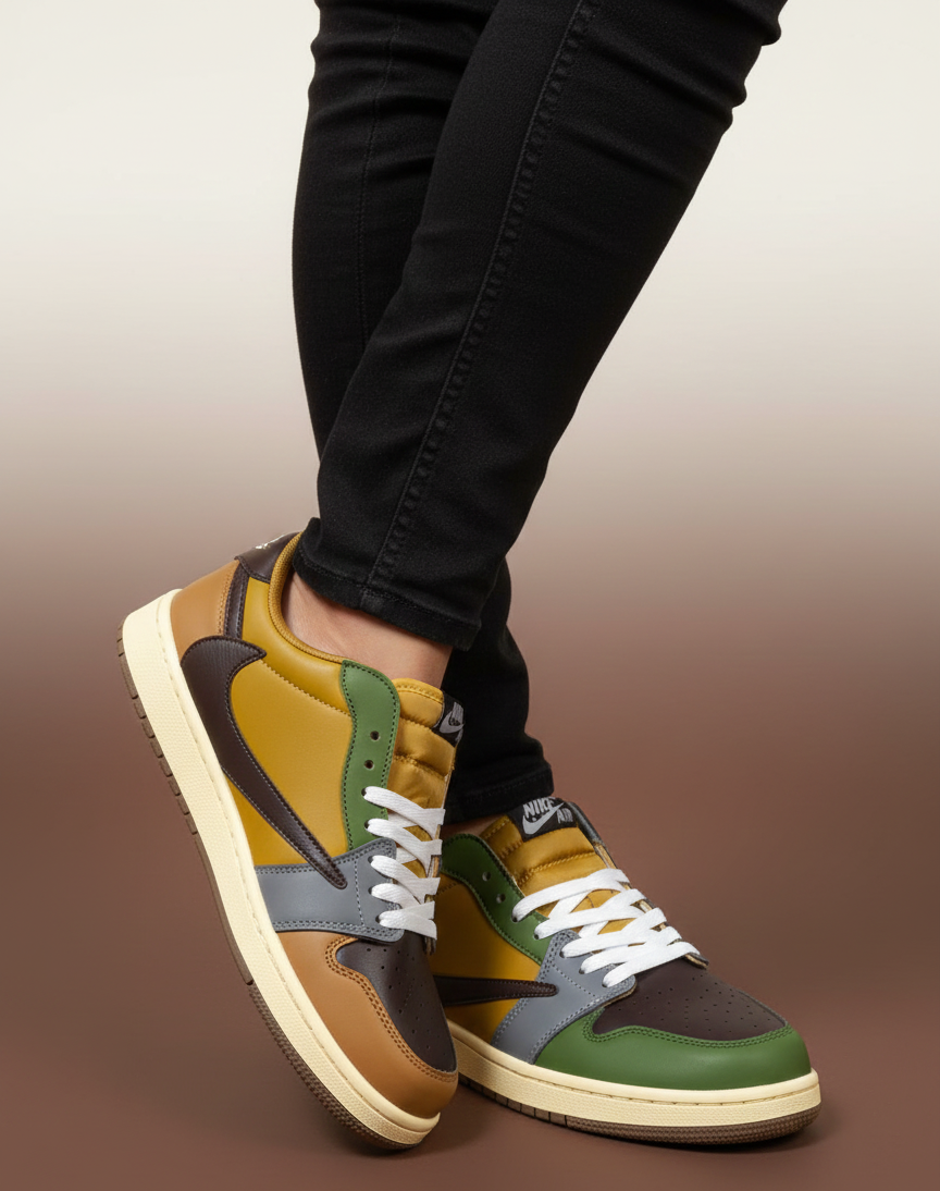 NKE AJ1 Low and High Jordan — Premium Patchwork Sneakers • Made in Vietnam • Men’s Streetwear / Lifestyle Shoes
