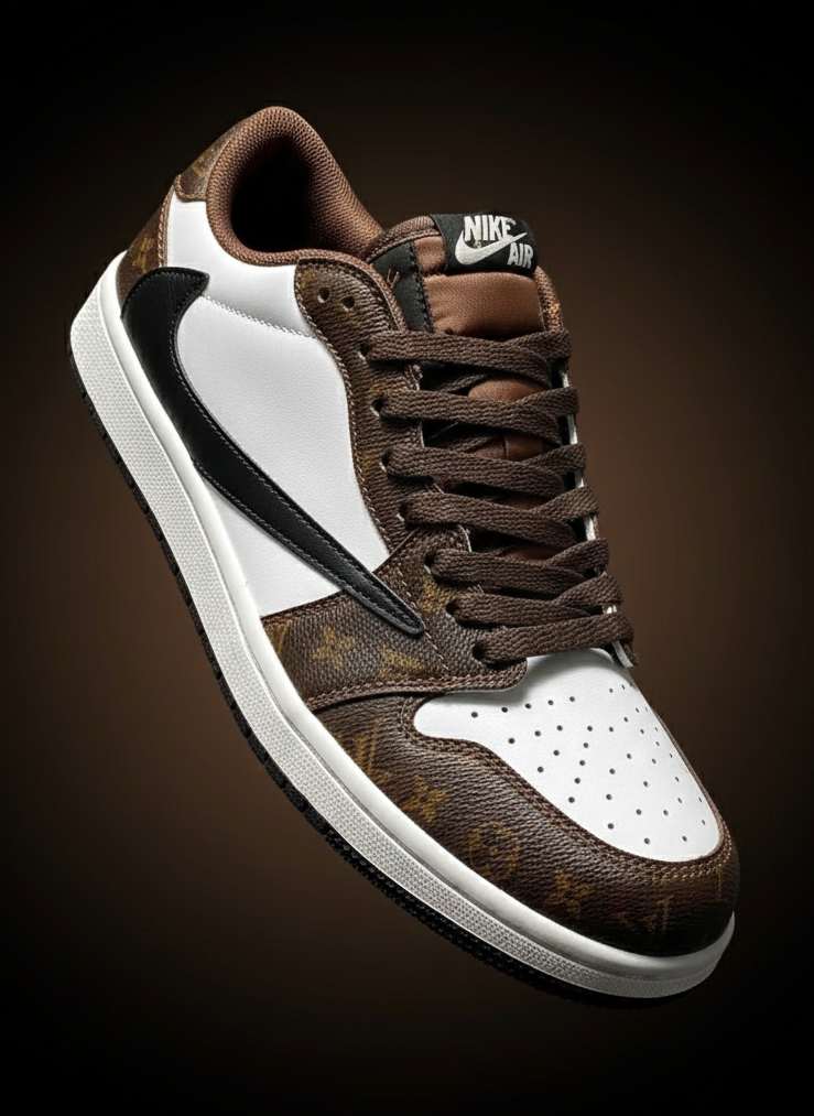 NKE AJ1 Low and High Jordan — Premium Patchwork Sneakers • Made in Vietnam • Men’s Streetwear / Lifestyle Shoes