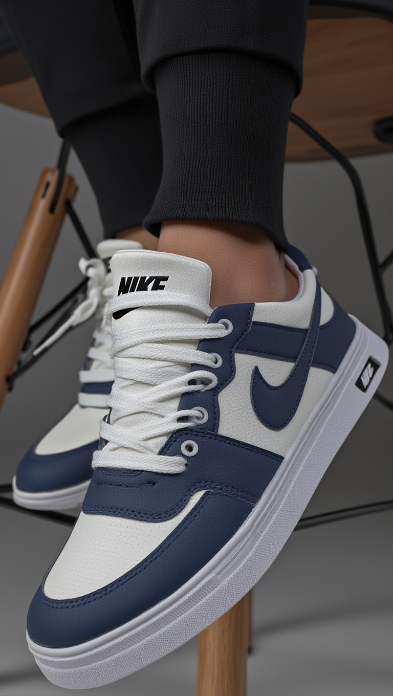Niike Men's Stylish Blue Sneakers – Lightweight, Comfortable & Trendy Sports Shoes