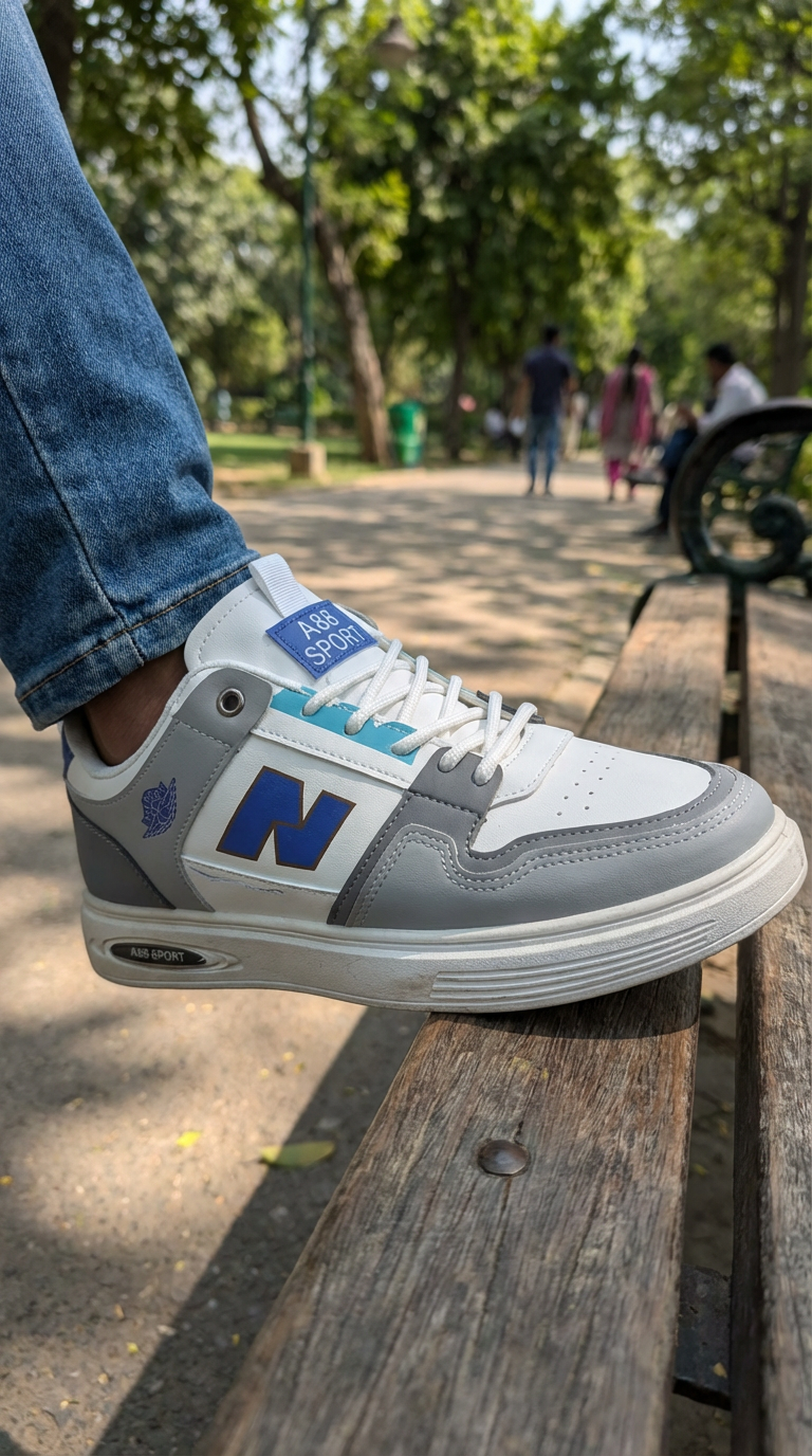 Men’s Premium Lightweight Sneakers – Breathable Mesh | Ultra Cushion Soft-Foam Sole | Anti-Slip Outdoor Grip | Daily Walking, Running & Travel Shoes – 3 Modern Colors